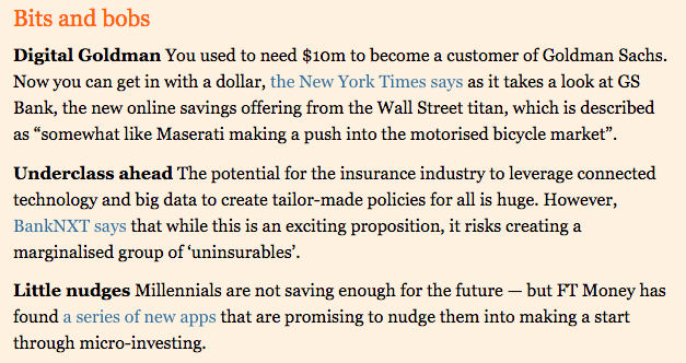 Financial Times 'Bits and bobs' column citing BankNXT